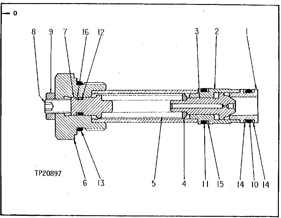 Схема запчастей John Deere 0D - 14 - SWING MOTOR RELIEF VALVE 4360 - SWING, ROTATION OR PIVOTING SYSTEM 43