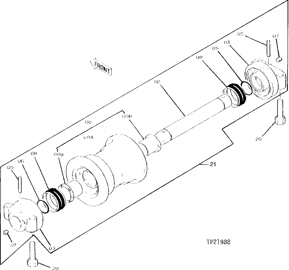 Схема запчастей John Deere 0D - 10 - LOWER ROLLER 130 - WHEELS 1