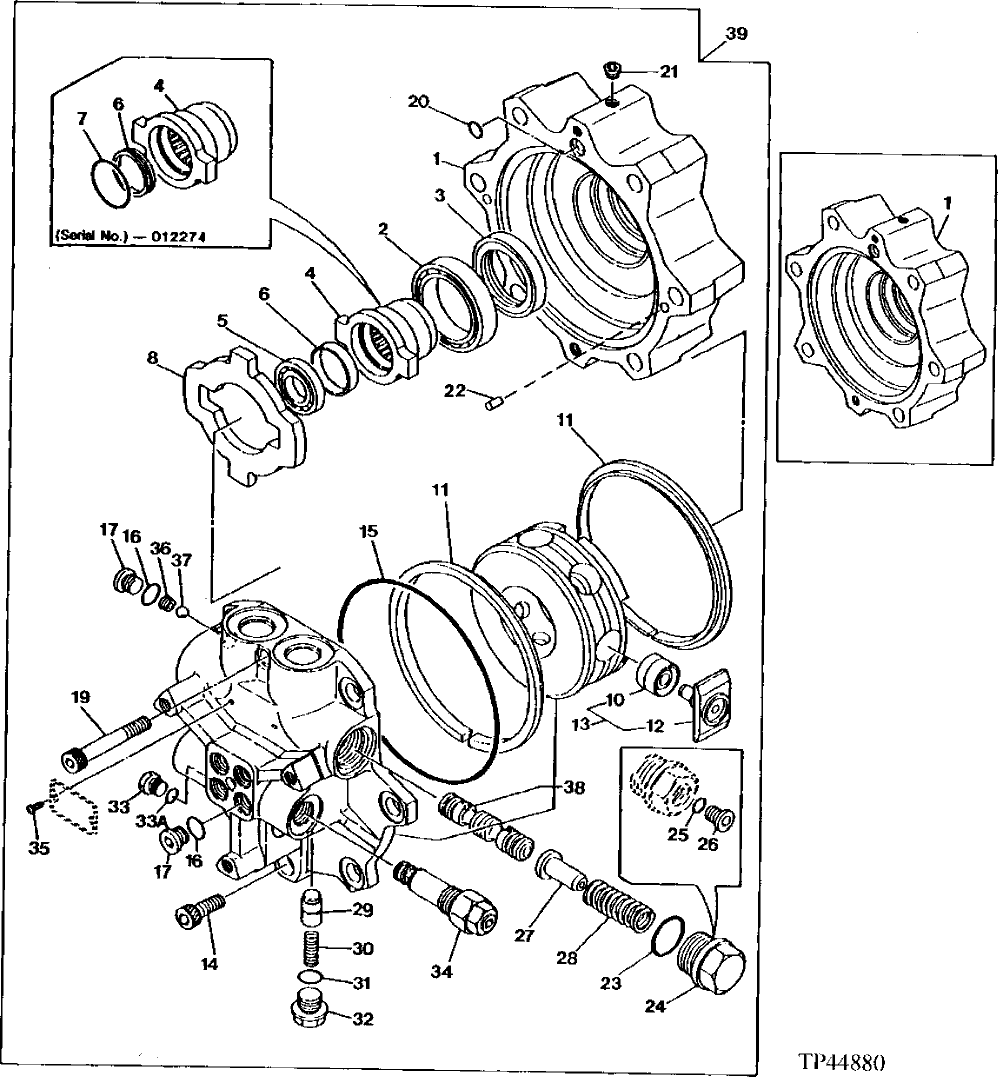 Схема запчастей John Deere 0D - 10 - PROPEL MOTOR 260 - AXLES AND SUSPENSION SYSTEMS 2