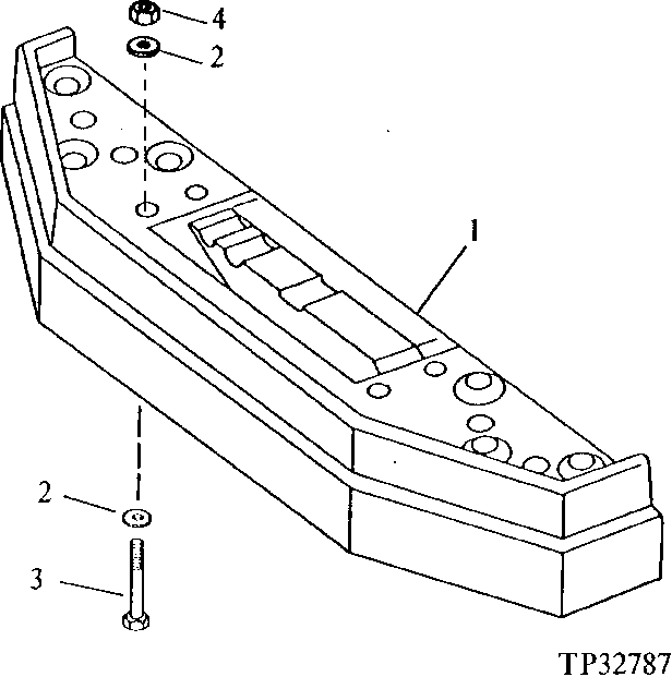 Схема запчастей John Deere 90D - 3 - MAIN COUNTERWEIGHT 1749 - FRAMES, CHASSIS OR SUPPORTING STRUCTURE 17