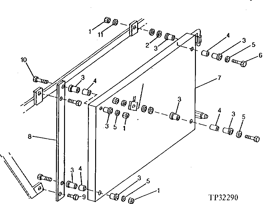 Схема запчастей John Deere 90D - 6 - AIR CONDITIONING CONDENSER 1830 - OPERATORS STATION 18