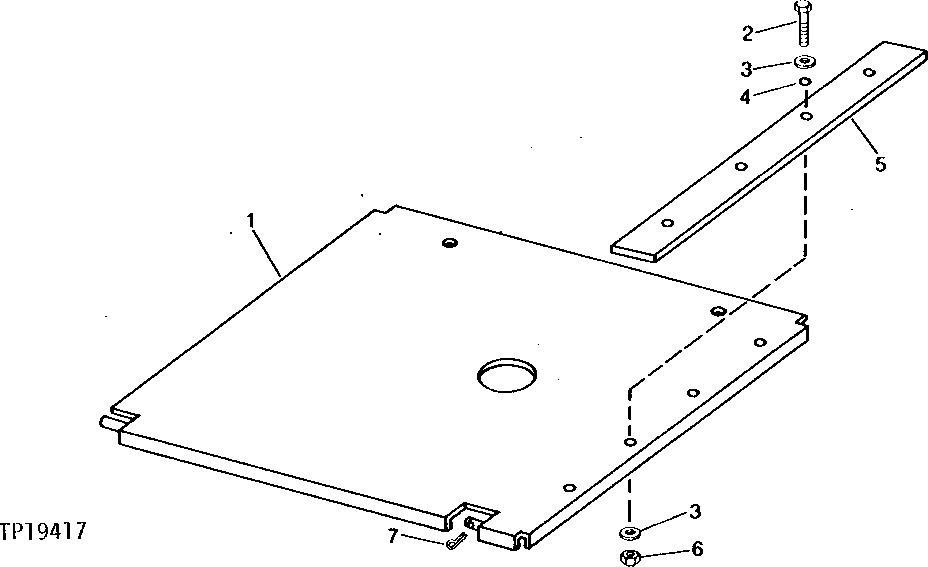 Схема запчастей John Deere 90D - 7 - ENGINE BOTTOM COVER 1910 - SHEET METAL AND STYLING 19