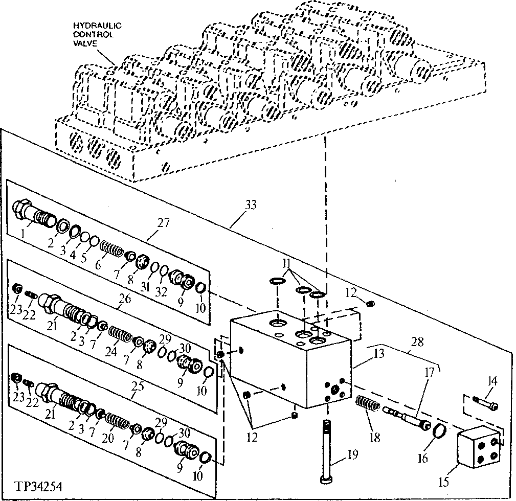 Схема запчастей John Deere 90D - 6 - LOAD SENSING RELIEF VALVES AND BLOCK 2160 - MAIN HYDRAULIC SYSTEM 21