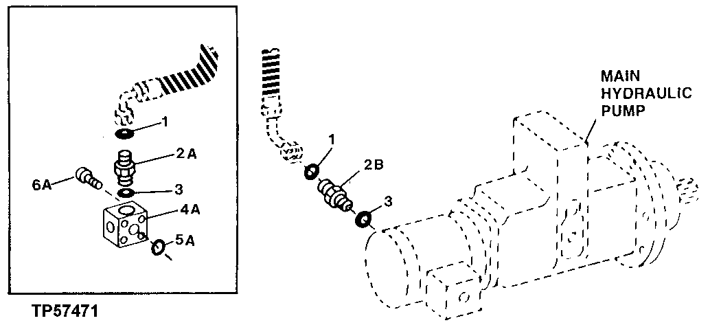 Схема запчастей John Deere 90D - 11 - HYDRAULIC PUMP OUTLET PLUMBING 2160 - MAIN HYDRAULIC SYSTEM 21