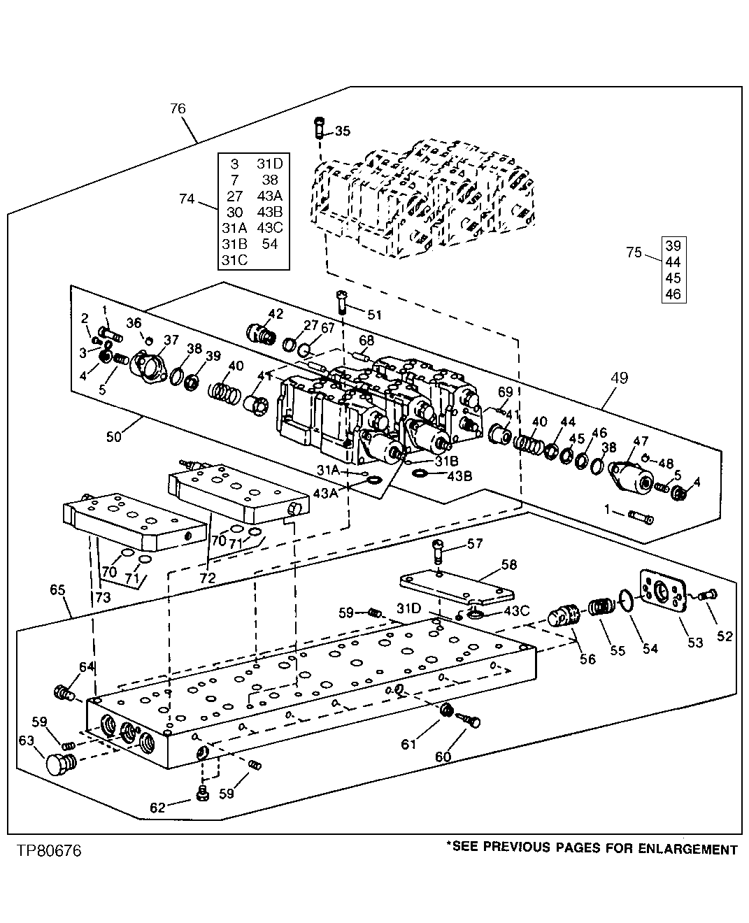 Схема запчастей John Deere 90D - 20 - CONTROL VALVE AND MANIFOLD 3360 - BACKHOE AND EXCAVATOR 33