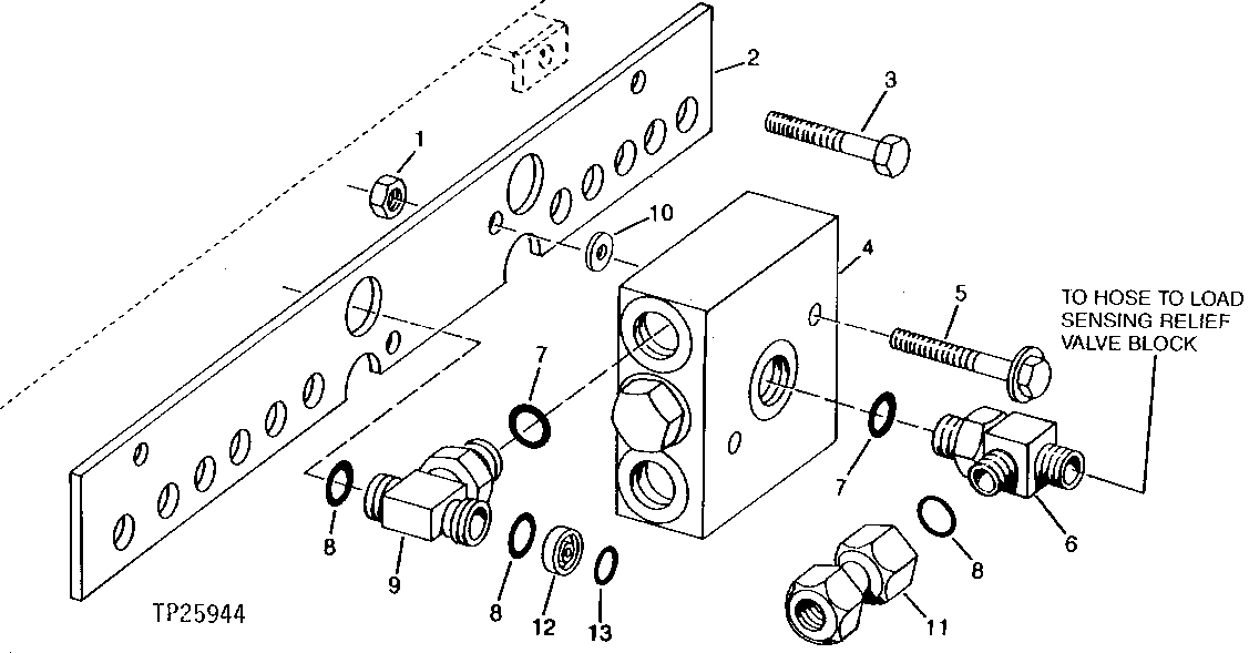 Схема запчастей John Deere 90D - 31 - CAB BULKHEAD, SHUTTLE VALVE, FITTINGS AND HARDWARE 3360 - BACKHOE AND EXCAVATOR 33