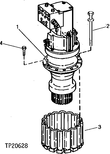 Схема запчастей John Deere 90D - 8 - SWING DRIVE AND SPACER 4360 - SWING, ROTATION OR PIVOTING SYSTEM 43