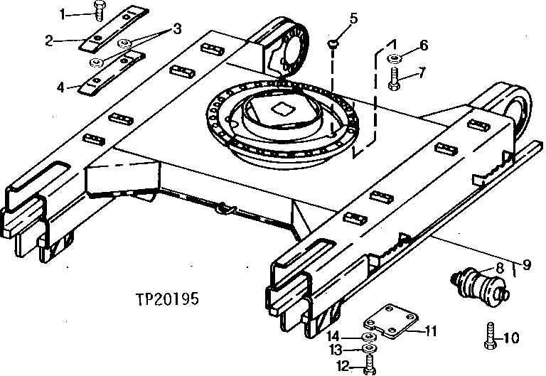 Схема запчастей John Deere 90D - 8 - UNDERCARRIAGE 130 - TRACKS 1