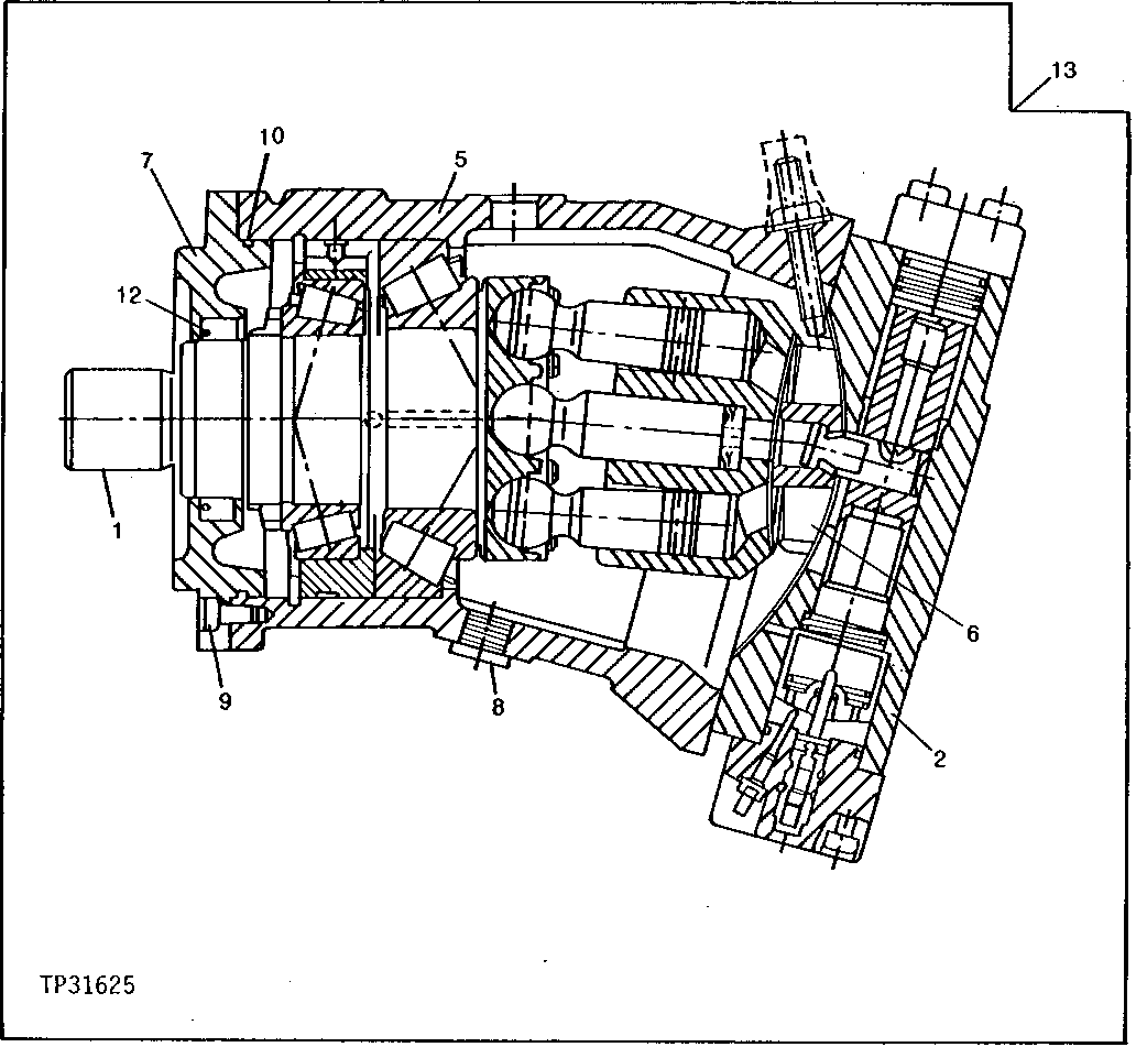 Схема запчастей John Deere 90D - 3A - PROPEL MOTOR 260 - AXLES AND SUSPENSION SYSTEMS 2