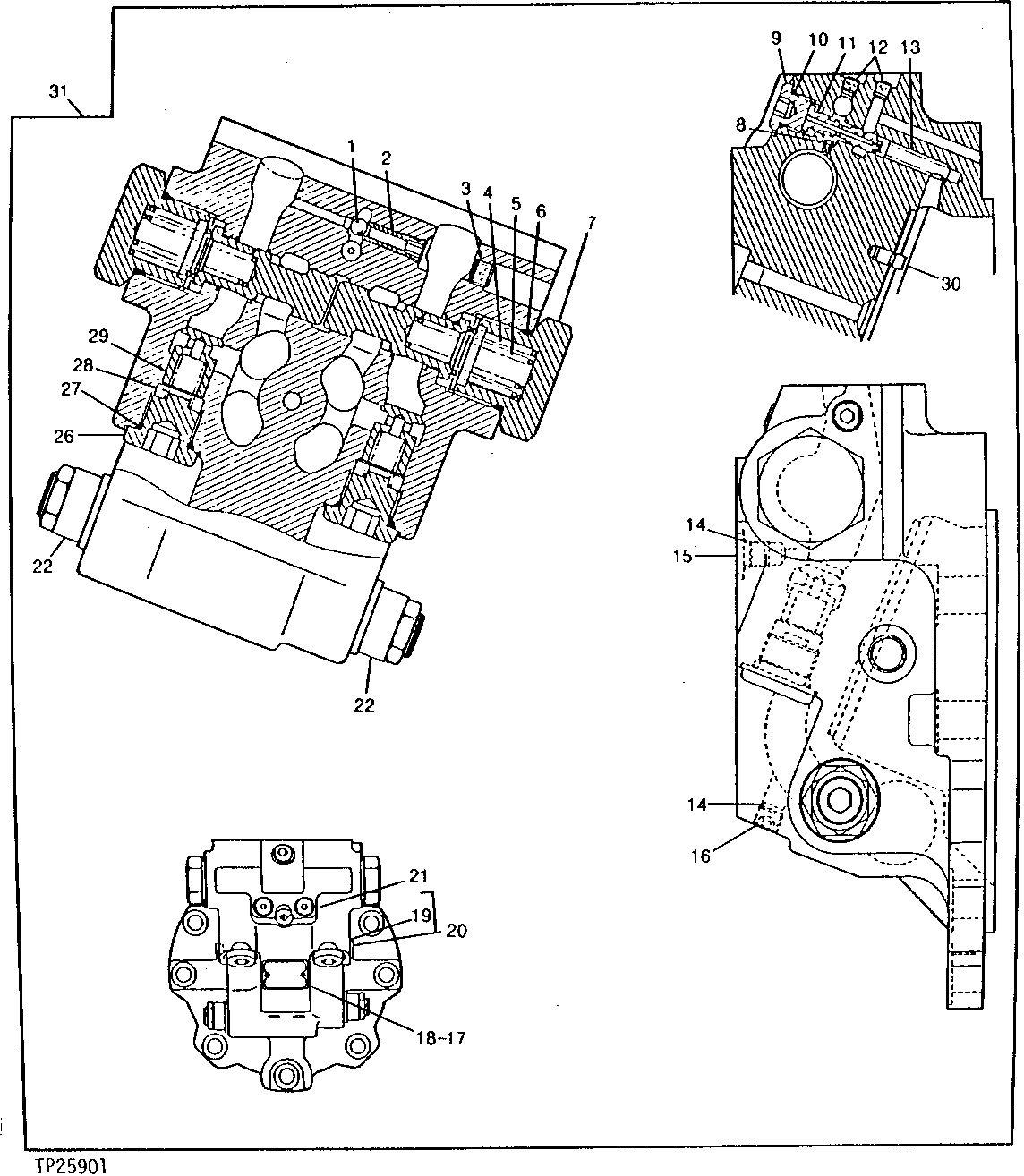 Схема запчастей John Deere 90D - 4 - BRAKE VALVE 260 - AXLES AND SUSPENSION SYSTEMS 2