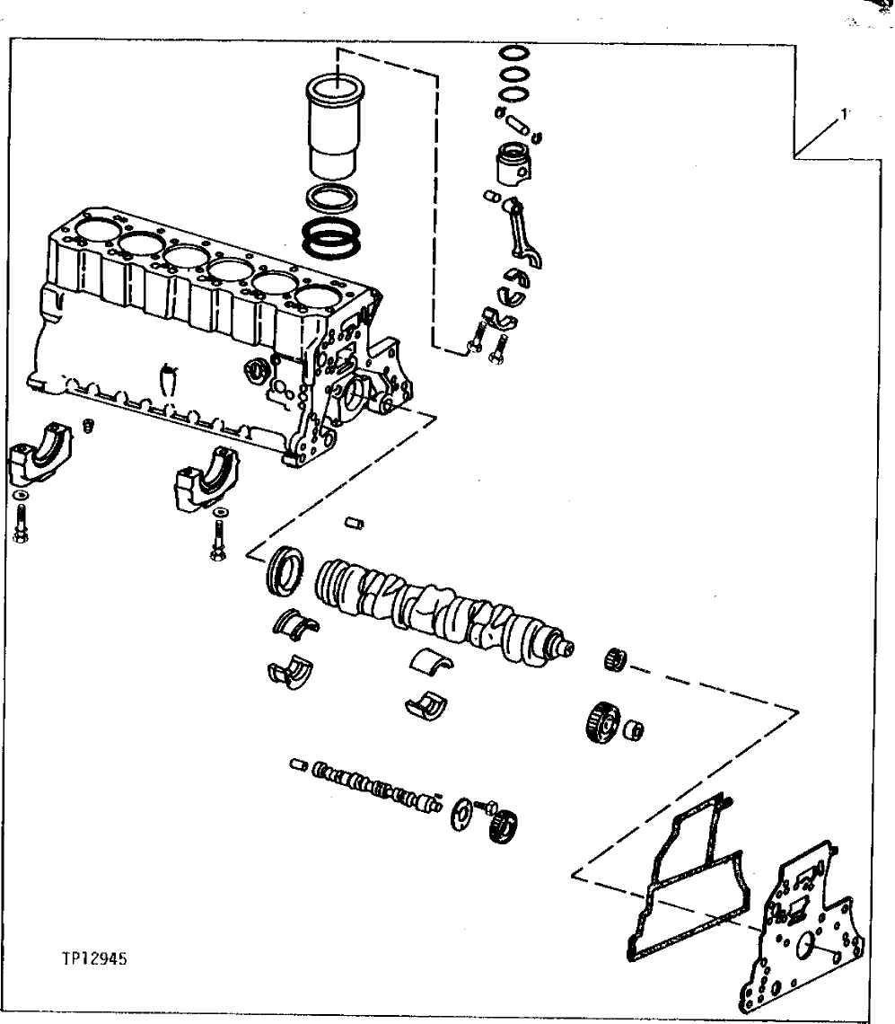 Схема запчастей John Deere 90D - 4 - ENGINE SHORT BLOCK 404 - ENGINE 4