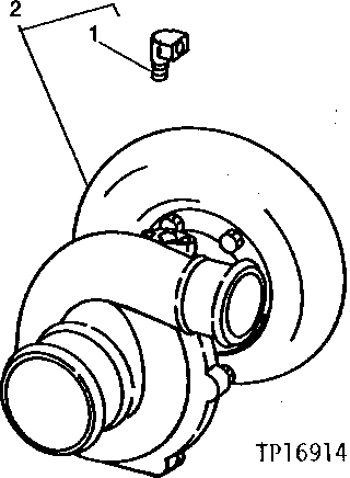 Схема запчастей John Deere 90D - 2 - TURBOCHARGER 416 - ENGINE 4