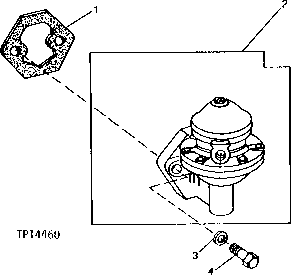 Схема запчастей John Deere 90D - 2 - FUEL TRANSFER PUMP 421 - ENGINE 4