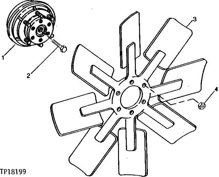 Схема запчастей John Deere 90D - 1 - FAN AND DRIVE 510 - ENGINE AUXILIARY SYSTEMS 5