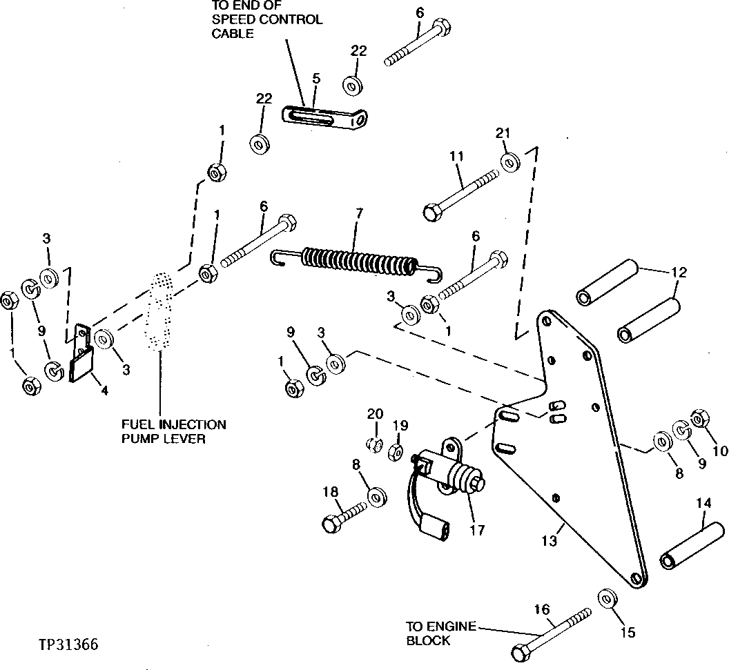 Схема запчастей John Deere 90D - 2 - ENGINE SPEED CONTROL WITH AUTO IDLE 515 - ENGINE AUXILIARY SYSTEMS 5