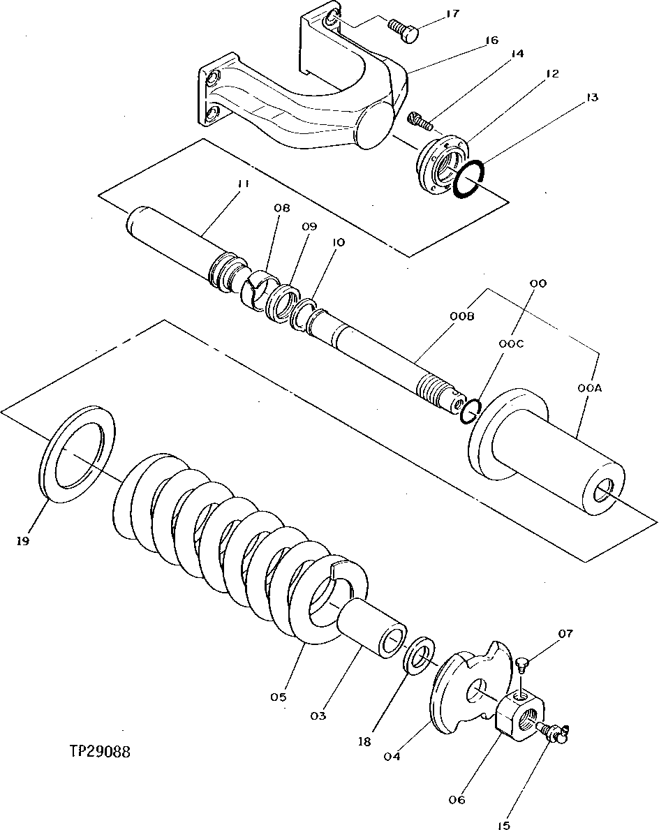 Схема запчастей John Deere 90D - 4 - TRACK ADJUSTER 130 - TRACKS 1