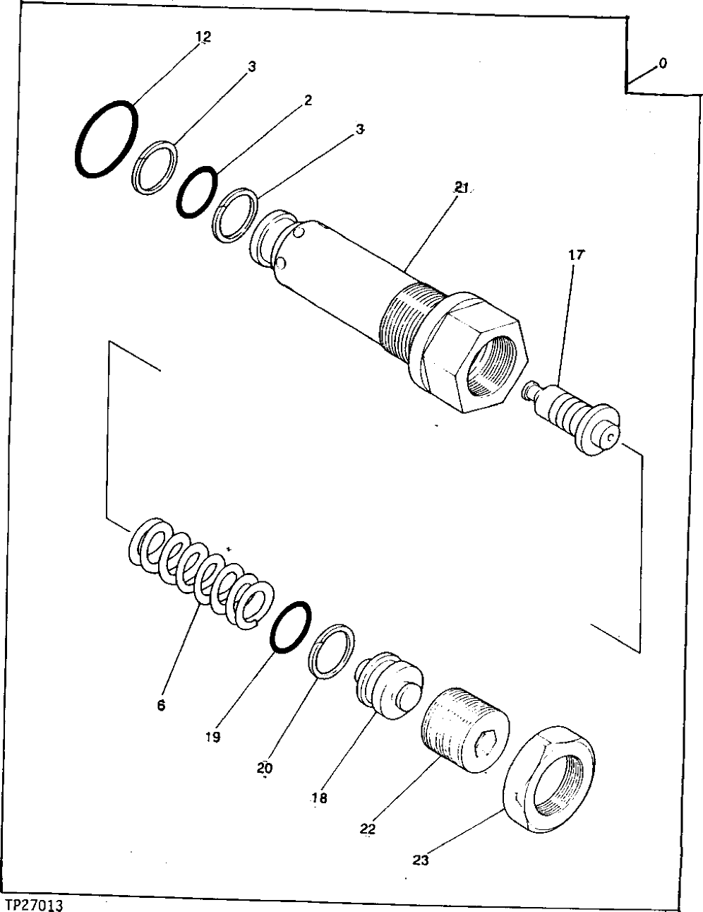 Схема запчастей John Deere 90D - 6 - RELIEF VALVE 260 - AXLES AND SUSPENSION SYSTEMS 2