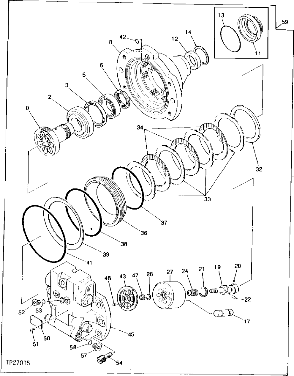 Схема запчастей John Deere 90D - 12 - PROPEL MOTOR 260 - AXLES AND SUSPENSION SYSTEMS 2