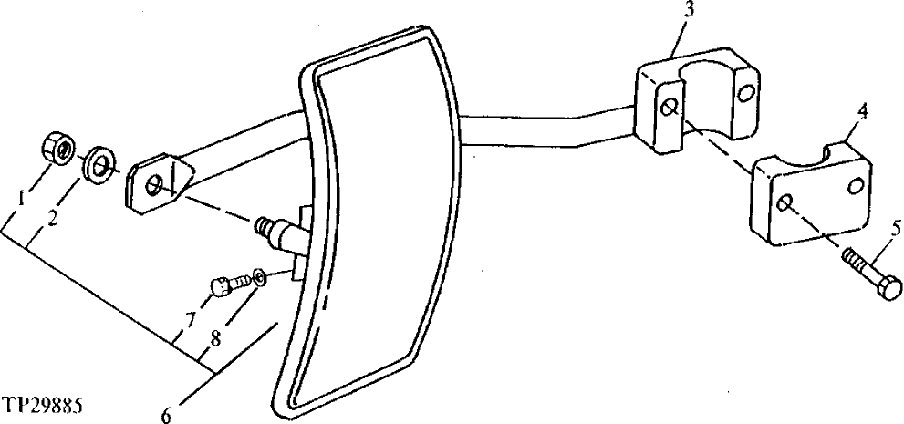 Схема запчастей John Deere 90D - 2 - OUTSIDE MIRROR 2002 - SAFETY, CONVENIENCE AND MISCELLANEOUS 20