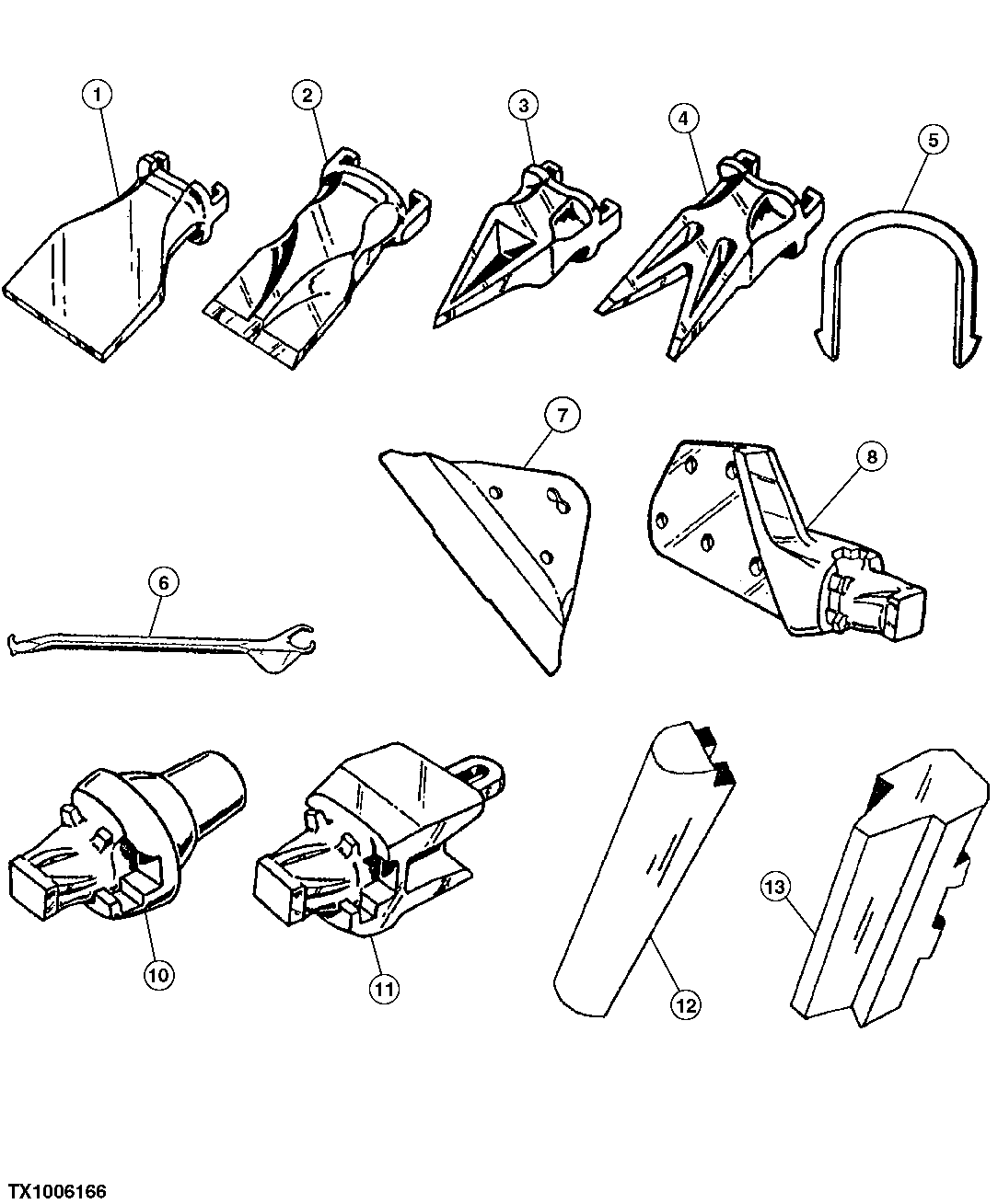 Схема запчастей John Deere 90D - 14 - ESCO BUCKET CUTTING EDGES, TEETH AND ADAPTERS 3302 - EXCAVATOR 33