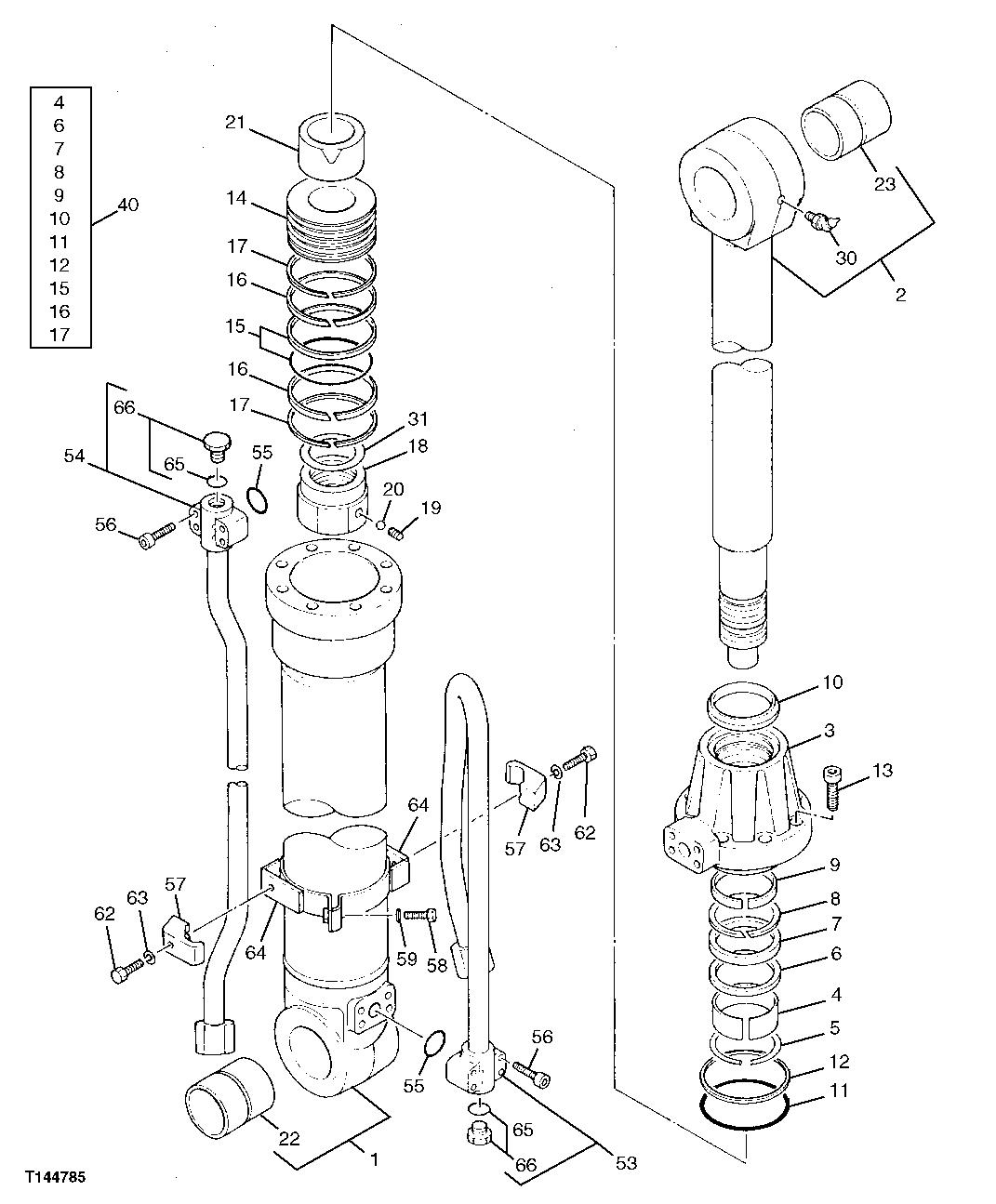 Схема запчастей John Deere 90D - 6 - ARM CYLINDER 3360 - EXCAVATOR 33