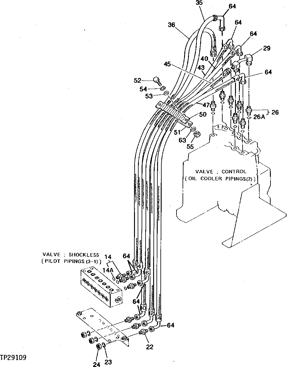 Схема запчастей John Deere 90D - 30 - PILOT PLUMBING 3360 - EXCAVATOR 33