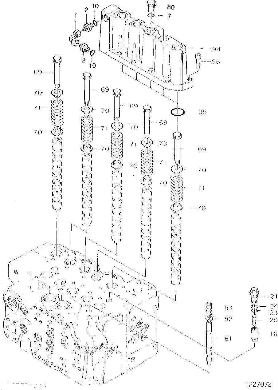 Схема запчастей John Deere 90D - 68 - CONTROL VALVE 3360 - EXCAVATOR 33