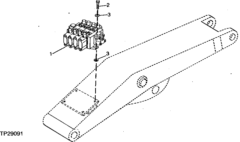 Схема запчастей John Deere 90D - 72 - FORESTRY CONTROL VALVE MOUNTING 3360 - EXCAVATOR 33