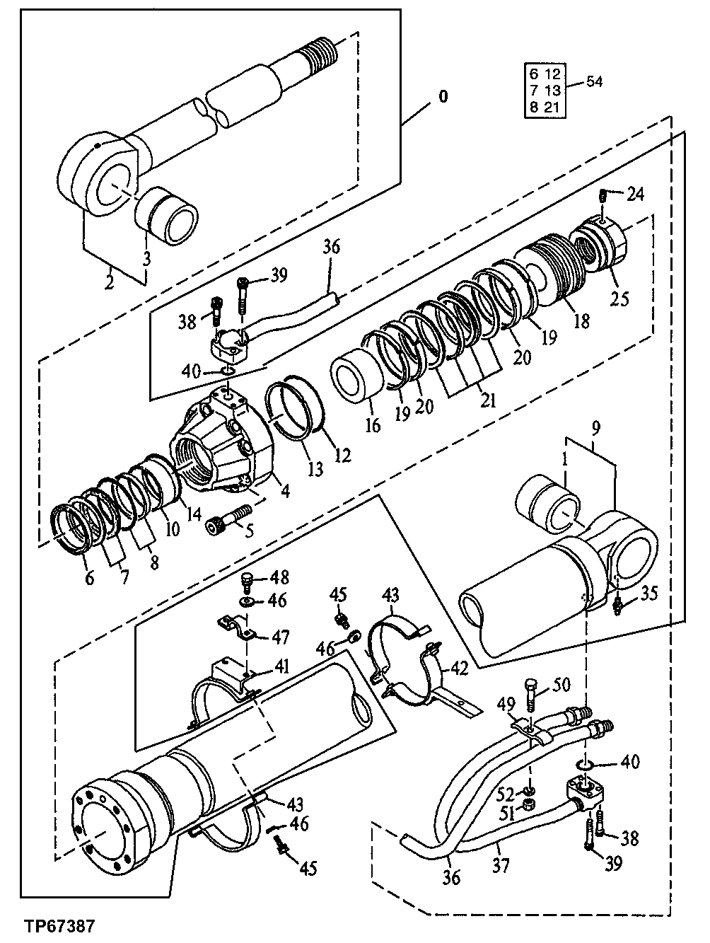 Схема запчастей John Deere 90D - 2 - RIGHT BOOM CYLINDER 3360 - EXCAVATOR 33