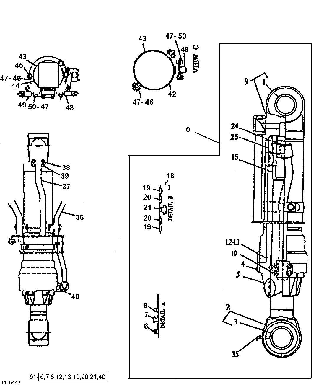 Схема запчастей John Deere 90D - 6 - ARM CYLINDER 3360 - EXCAVATOR 33