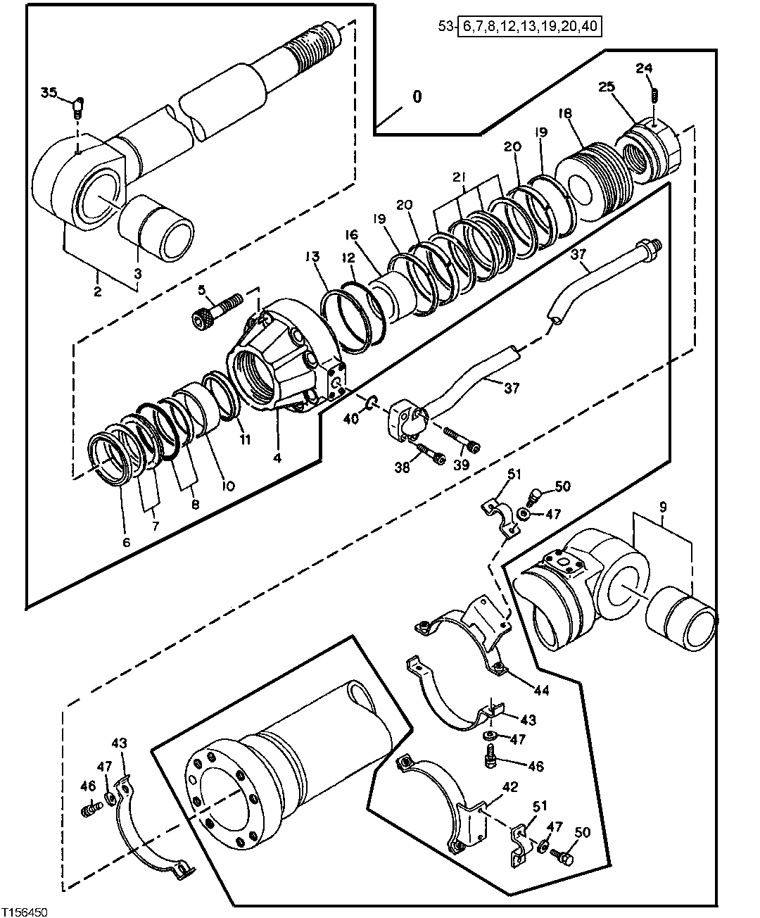 Схема запчастей John Deere 90D - 8 - ARM CYLINDER 3360 - EXCAVATOR 33