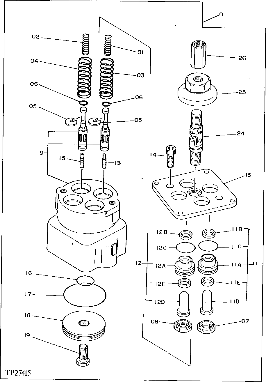 Схема запчастей John Deere 90D - 54 - PILOT VALVE 3360 - EXCAVATOR 33