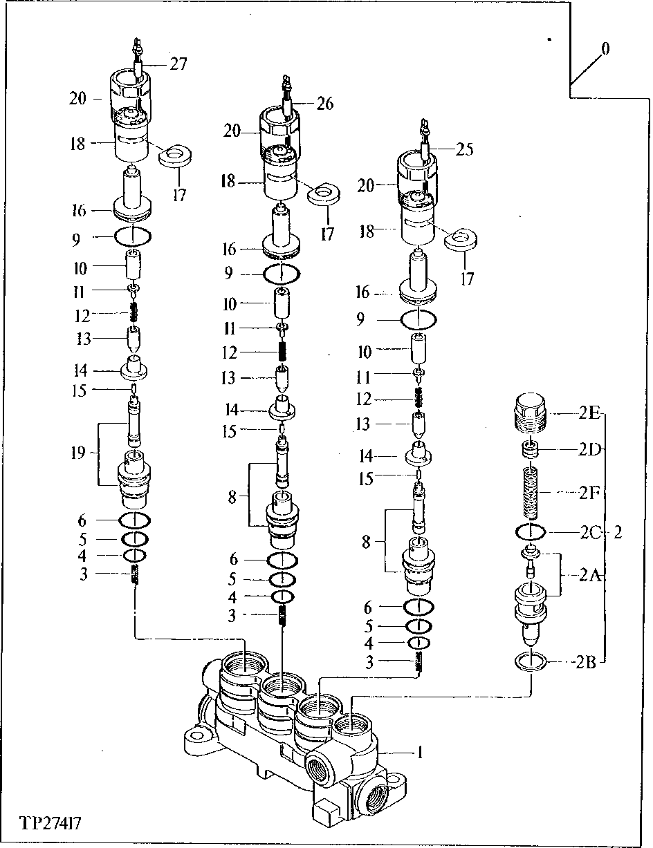 Схема запчастей John Deere 90D - 62 - SOLENOID VALVE 3360 - EXCAVATOR 33