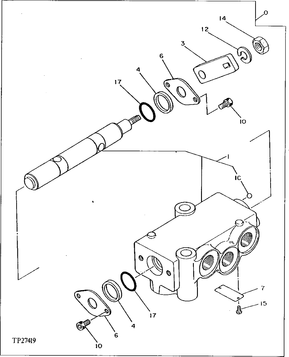 Схема запчастей John Deere 90D - 66 - PILOT SHUT-OFF VALVE 3360 - EXCAVATOR 33