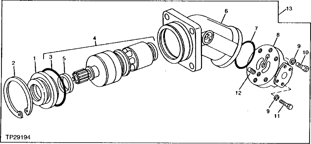 Схема запчастей John Deere 90D - 88 - SAW PUMP 3360 - EXCAVATOR 33