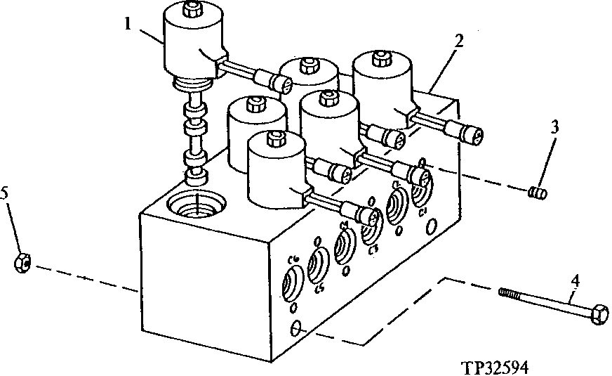 Схема запчастей John Deere 90D - 89 - SIX SOLENOID VALVE 3360 - EXCAVATOR 33