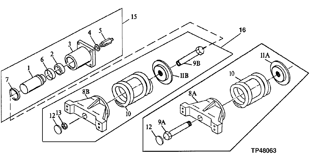 Схема запчастей John Deere 90D - 8 - TRACK ADJUSTER 130 - TRACKS 1