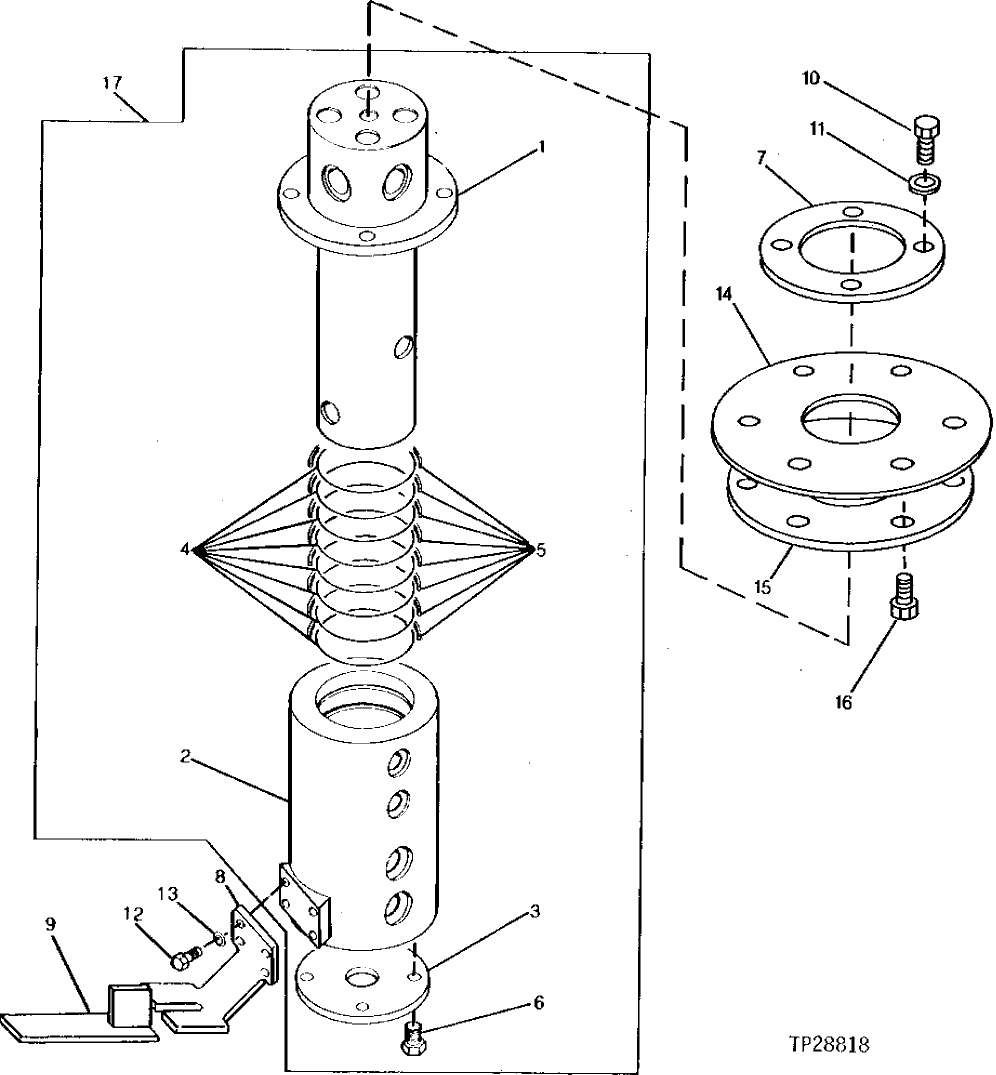 Схема запчастей John Deere 90D - 4 - ROTARY MANIFOLD AND MOUNTING PARTS 260 - AXLES AND SUSPENSION SYSTEMS 2