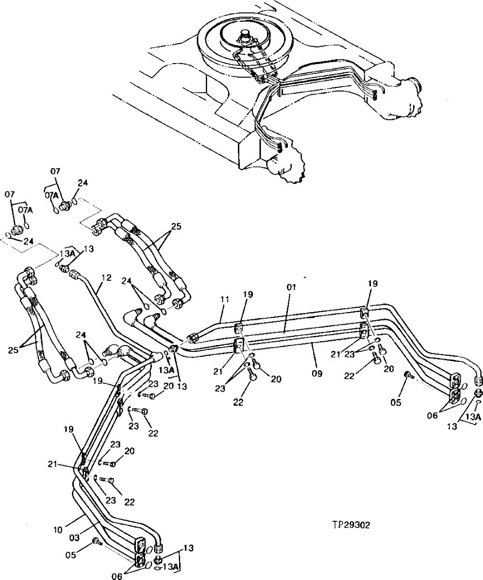 Схема запчастей John Deere 90D - 18 - PROPEL PLUMBING 260 - AXLES AND SUSPENSION SYSTEMS 2