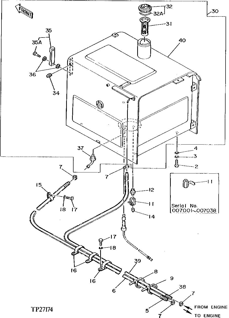 Схема запчастей John Deere 90D - 2 - FUEL TANK 560 - ENGINE AUXILIARY SYSTEM 5