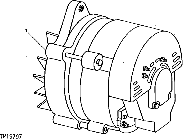 Схема запчастей John Deere 90D - 1 - ALTERNATOR 1672 - ELECTRICAL SYSTEM 16