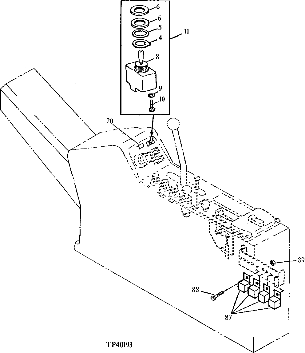 Схема запчастей John Deere 90D - 4 - ELECTRICAL COMPONENTS 1674 - ELECTRICAL SYSTEM 16