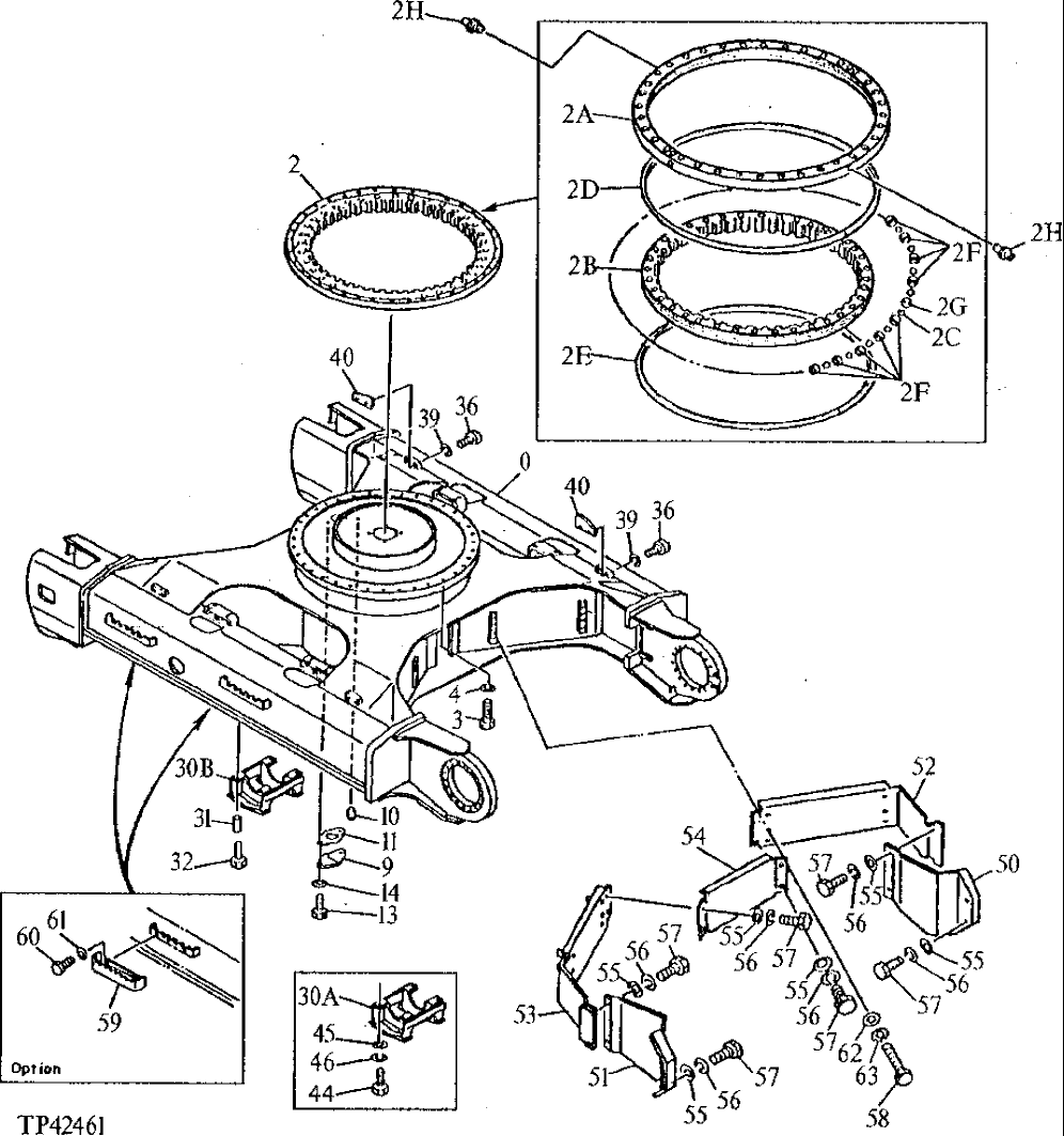 Схема запчастей John Deere 90D - 4 - TRACK FRAME 1740 - FRAME, CHASSIS OR SUPPORTING STRUCTURE 17