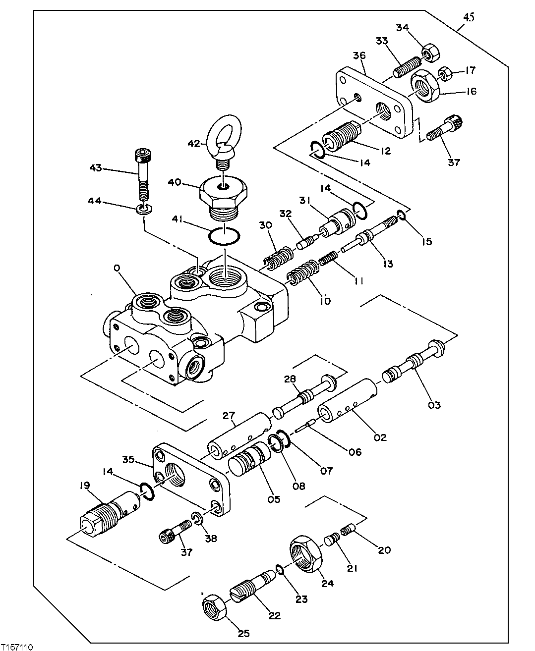 Схема запчастей John Deere 90D - 16 - REGULATOR VALVE 2160 - MAIN HYDRAULIC SYSTEM 21