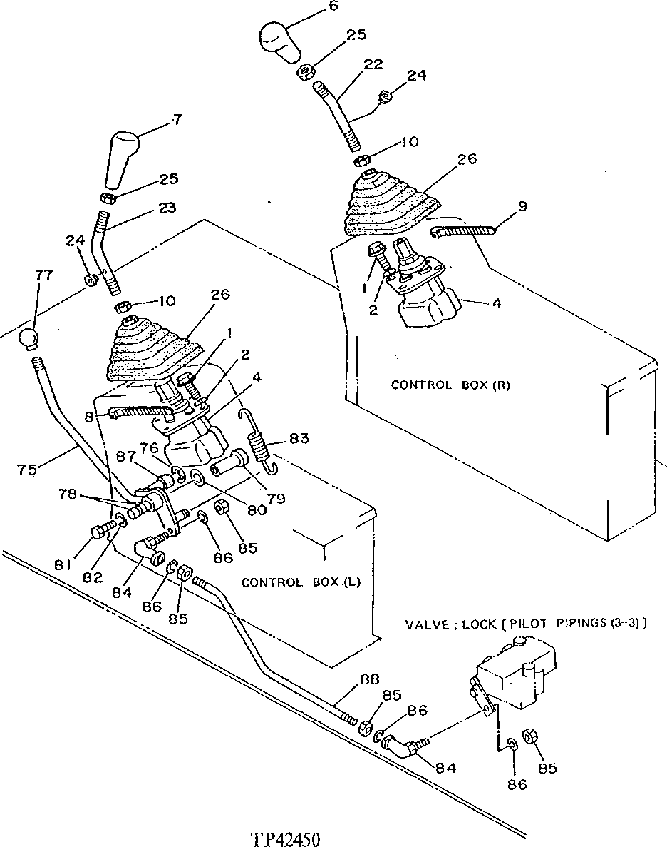 Схема запчастей John Deere 90D - 2 - CONTROL LEVER 3315 - EXCAVATOR 33