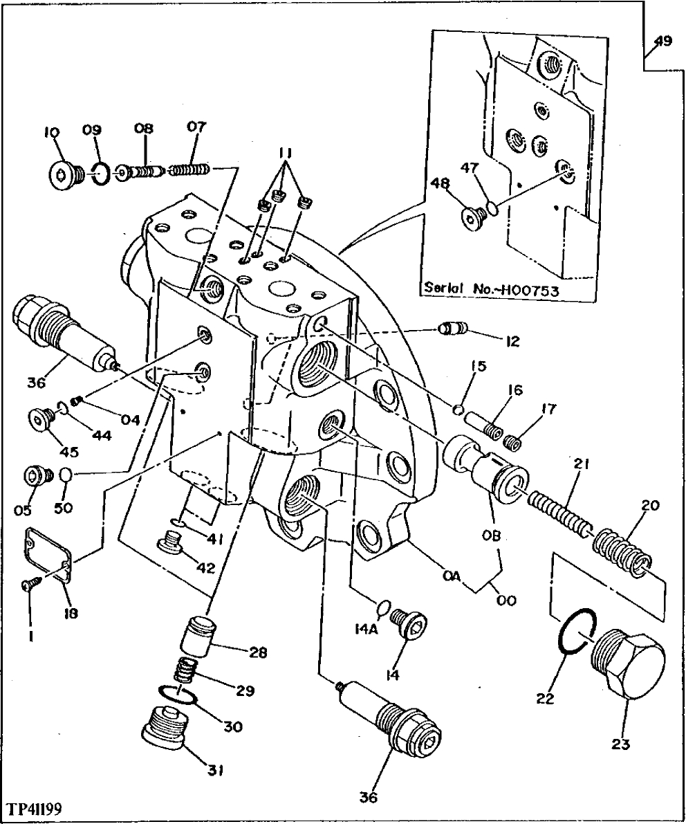 Схема запчастей John Deere 92DLC - 12 - Brake Valve 0260 HYDRAULIC SYSTEM