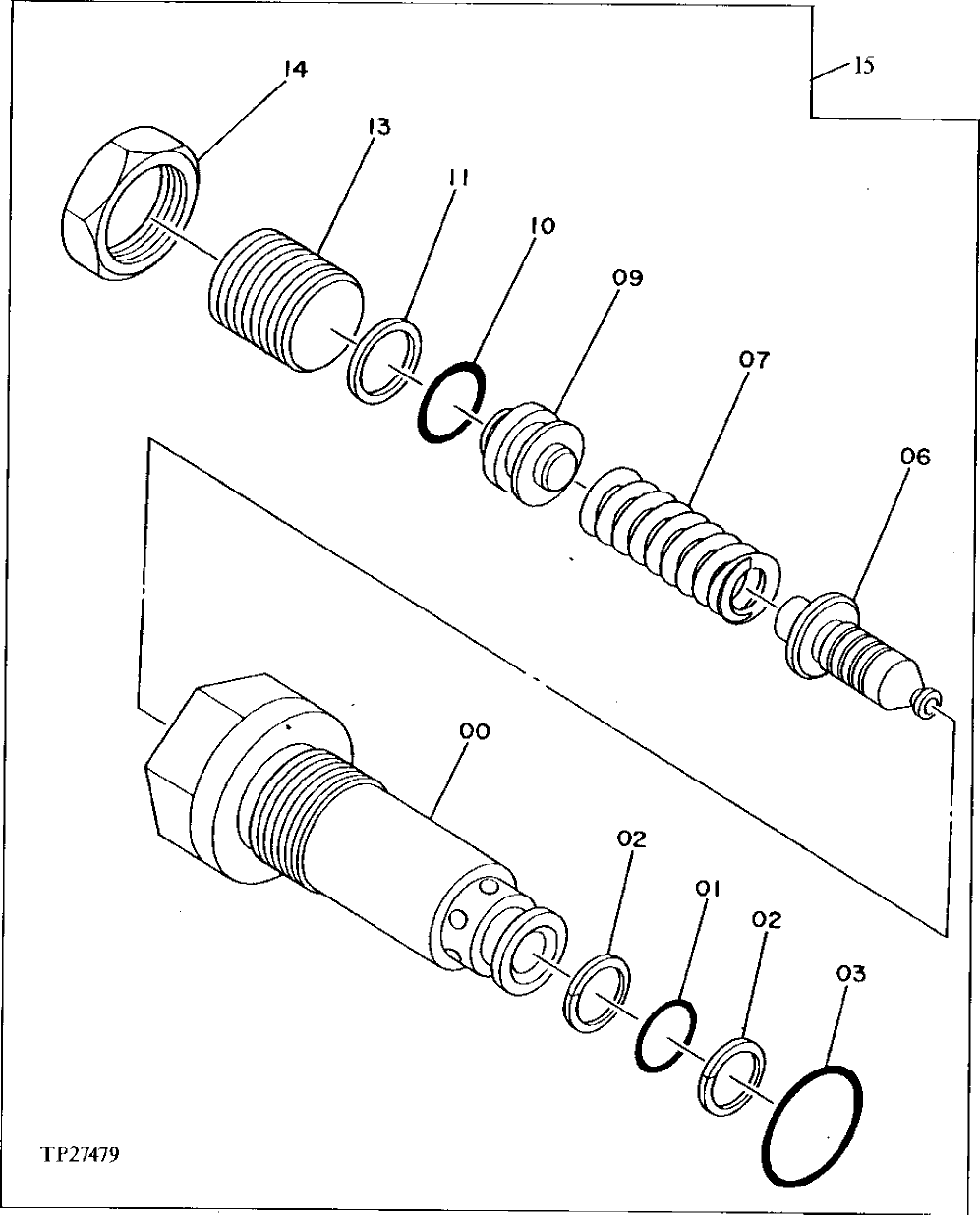 Схема запчастей John Deere 92DLC - 13 - PROPEL MOTOR BRAKE RELIEF VALVE 0260 HYDRAULIC SYSTEM