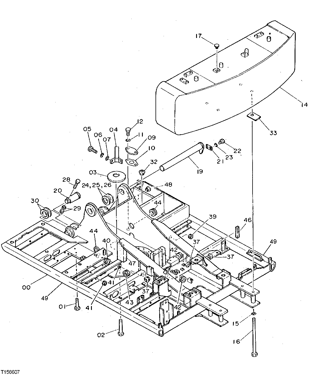 Схема запчастей John Deere 92DLC - 120 - Main Frame 1740 Frame Installation