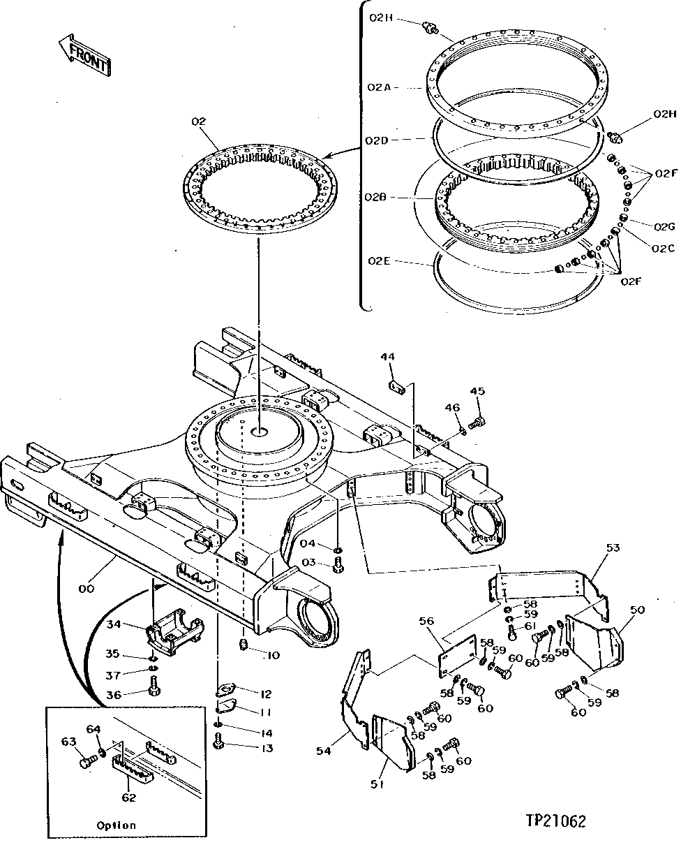 Схема запчастей John Deere 92DLC - 121 - Track Frame 1740 Frame Installation