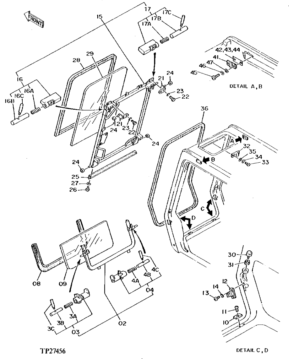 Схема запчастей John Deere 92DLC - 123 - Cab 1810 Operator Enclosure